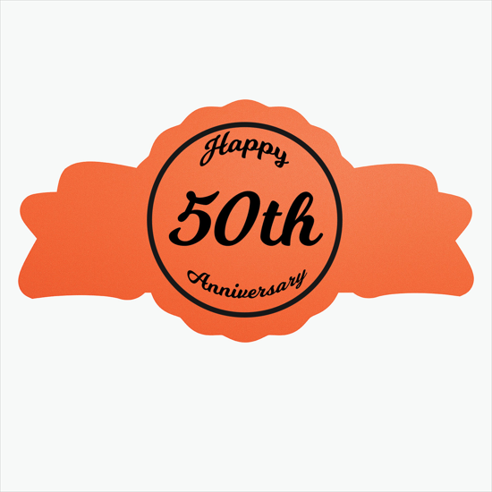 Adhesive Roll Labels - Anniversary Seal - Roll of 1000