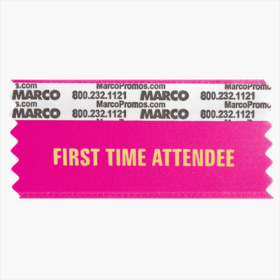 FIRST TIME ATTENDEE Horizontal Ribbon - 3 1/2 x 1 5/8
