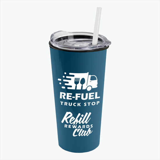 18 oz Road Master Tumbler with Slide Lid and Straw