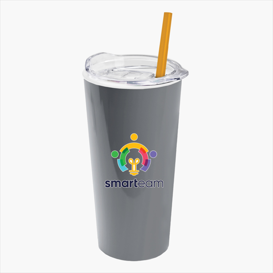 18 oz Road Master Tumbler with Slide Lid and Straw - Full Color