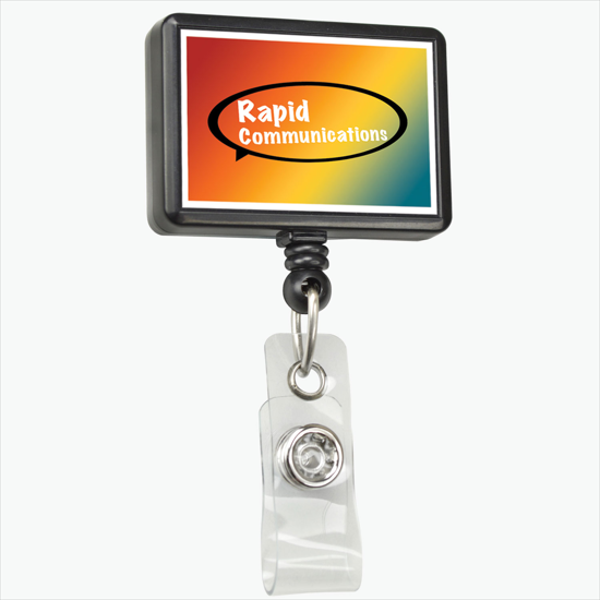 Rectangle Badge Reel - Full Color Label