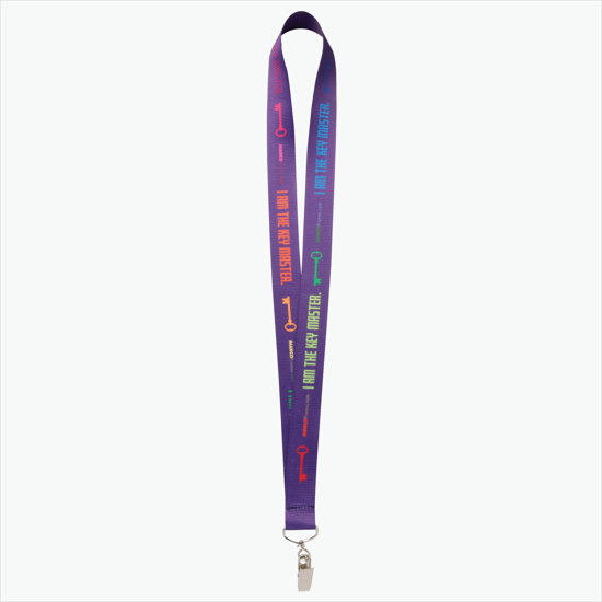 Plan Ahead & Save - 1 Economy Poly-Dye Full-Color Printed Lanyard w/Swivel Bulldog Clip