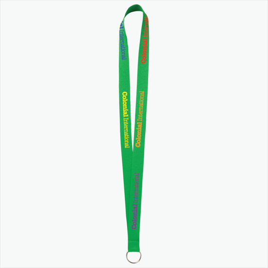 Plan Ahead & Save - 3/4 Economy Poly-Dye Full-Color Printed Lanyard w/Key Ring
