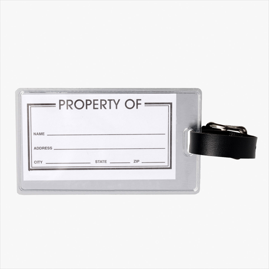 Brushed Aluminum Luggage Tag