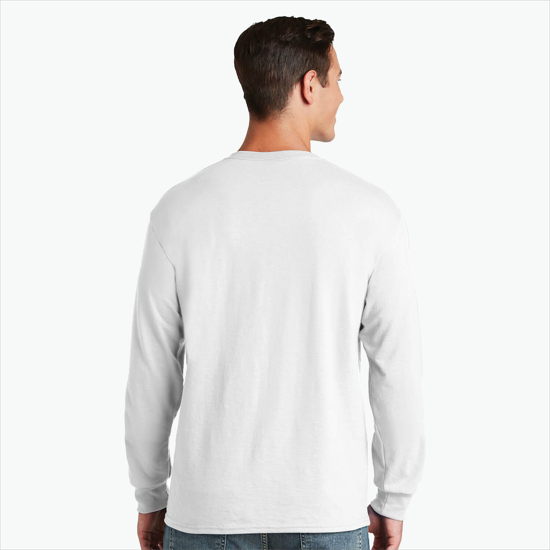 Jerzees® 50/50 Cotton/Poly Long Sleeve T-Shirt - White