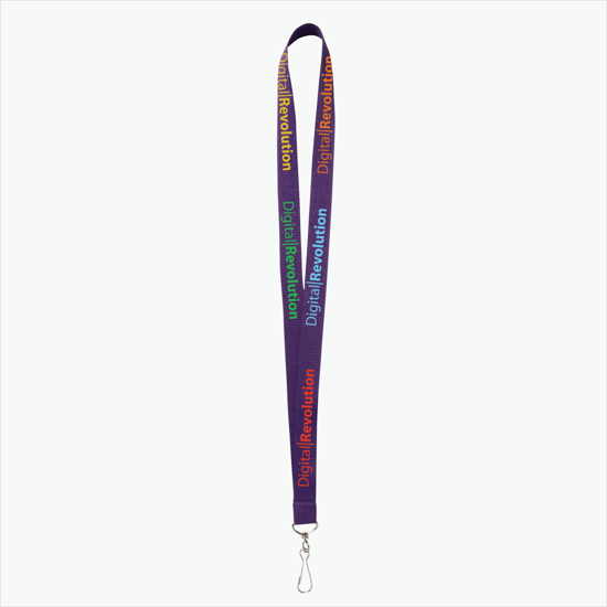 Plan Ahead & Save - 3/4 Economy Poly-Dye Full-Color Printed Lanyard w/J-Hook