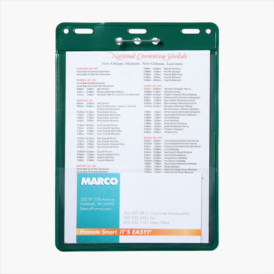 Trade Show Badge Caddy - Blank - Pin Attachment