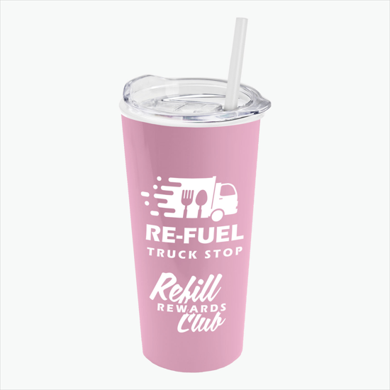 18 oz Road Master Tumbler with Slide Lid and Straw