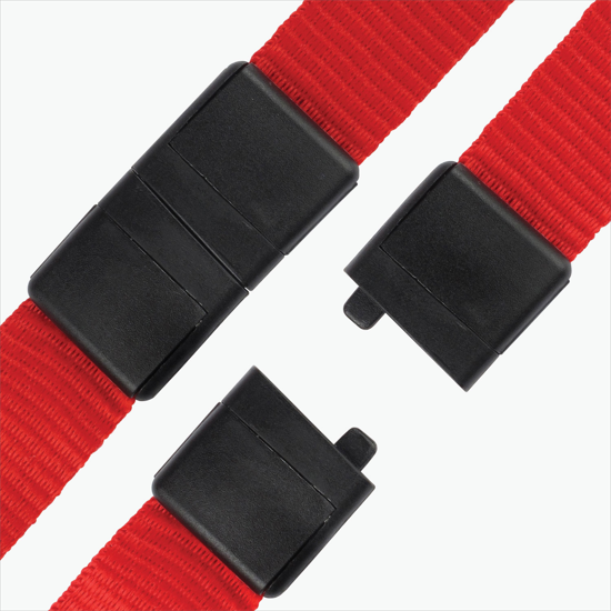 5/8 Breakaway Polyester Lanyard - Blank - Bulldog Clip