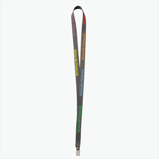 Plan Ahead & Save - 5/8 Economy Poly-Dye Full-Color Printed Lanyard w/Non-Swivel Bulldog Clip