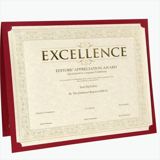 Linen Certificate Folder - Blank