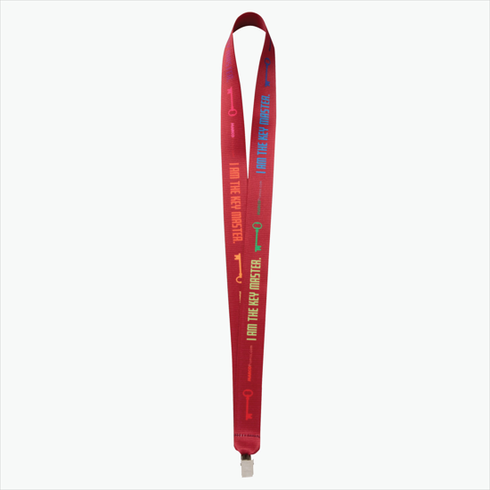 Plan Ahead & Save - 1 Economy Poly-Dye Full-Color Printed Lanyard w/Non-Swivel Bulldog Clip