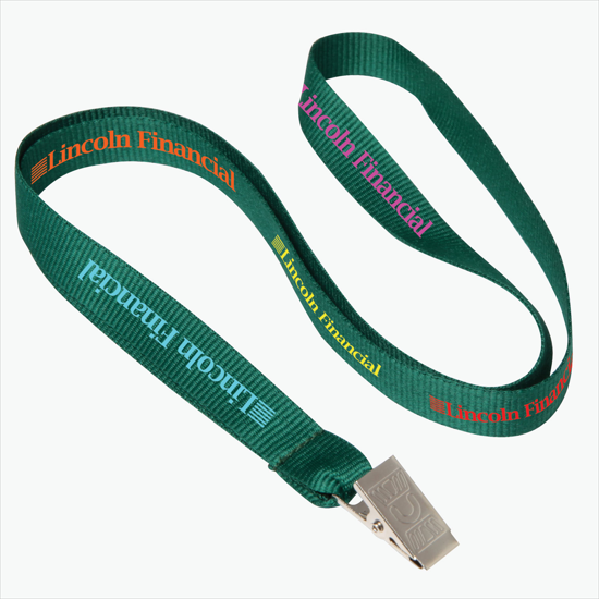 Plan Ahead & Save - 5/8 Economy Poly-Dye Full-Color Printed Lanyard w/Non-Swivel Bulldog Clip