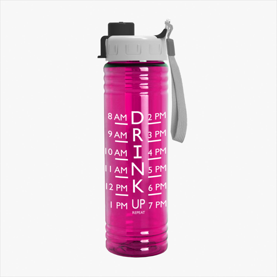 24 oz Slim Fit Water Bottle with Quick Snap Lid