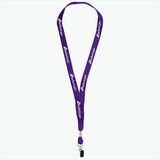 5/8 One Ply Cotton Lanyard - Swivel Bulldog Clip