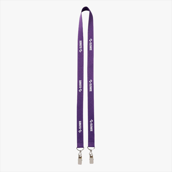 Plan Ahead & Save 3/4 Double-End Polyester Lanyard w/Double Swivel Bulldog Clip