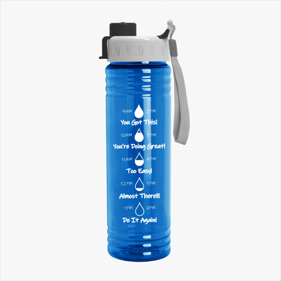 24 oz Slim Fit Water Bottle with Quick Snap Lid