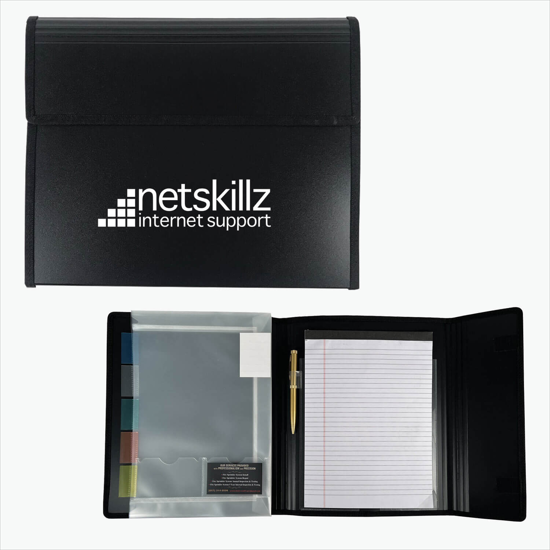 Expandable Conference Organizer with Writing Pad
