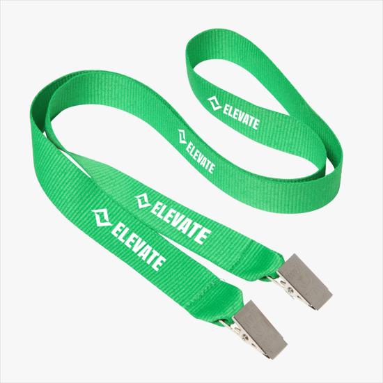Plan Ahead & Save 3/4 Double-End Polyester Lanyard w/Double Non-Swivel Bulldog Clip