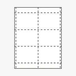 Premium Classic Blank Insert Stock - 3 x 4 - White - Pack of 500 Inserts