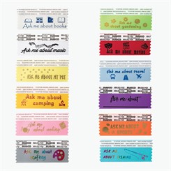 100 Assorted Conversation Starter Ribbons with Case