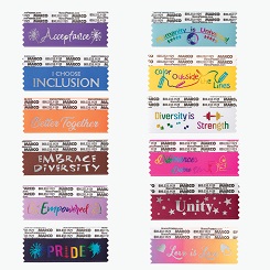100 Assorted Inclusion Ribbons with Case