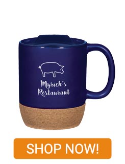 DW-17067 - 14 Oz. Cork Base Ceramic Mug - Shop Now!