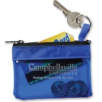 Key Ring Zippered Translucent Pouch