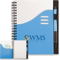 Color Wave Notebook With Ballpoint Pen
