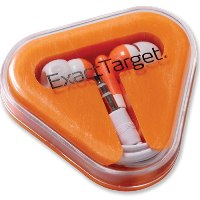 Promo Ear Buds in Triangle Case