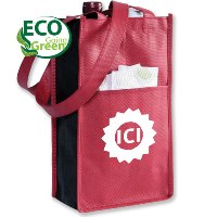 Non-Woven 2-Bottle Wine Tote Bags Non-Woven 2-Bottle Wine Tote Bags