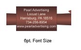 Art 101: Example of 6pt Promotional Pen Imprints from MARCO.