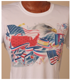 Full-color dye-sublimation imprinting on t-shirts results in promos that are highly durable, washable, and soft to the touch.