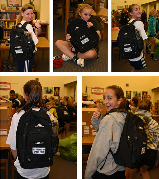 Oshkosh United All-Stars Soccer Team with MARCO Promos custom imprinted backpacks