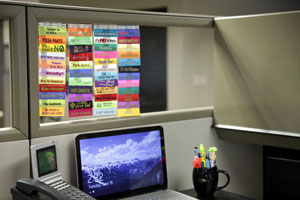 Ribbon Hacks Office Decor