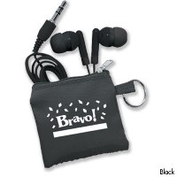 Color Match Ear Buds in Zip Pouch Color Match Ear Buds in Zip Pouch