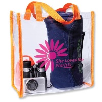 Custom Color Accent Clear Tote