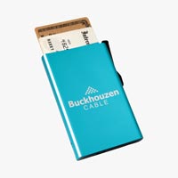 Aluminum RFID Card Holder with Slide Release Aluminum RFID Card Holder with Slide Release