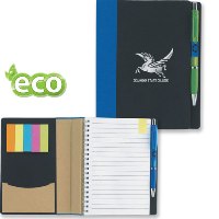 Custom Eco Notebook with Colored Flags, 5 in. x 7 in.