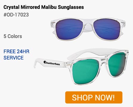 OD-17023 - Crystal Mirrored Malibu Sunglasses - Shop Now!