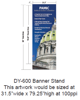 Banner Stand with 100ppi Artwork
