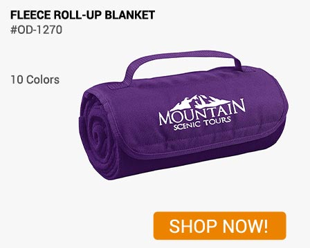 OD-1270S - Fleece Roll-Up Blanket - Silkscreened - Shop Now!