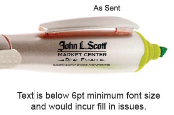 Pen Printed with Small Font