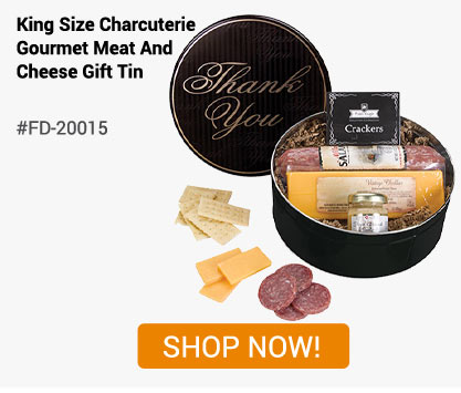 FD-20015 - King Size Charcuterie Gourmet Meat And Cheese Gift Tin - Shop Now!