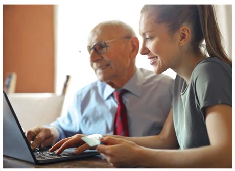 Man and Woman Shopping Online