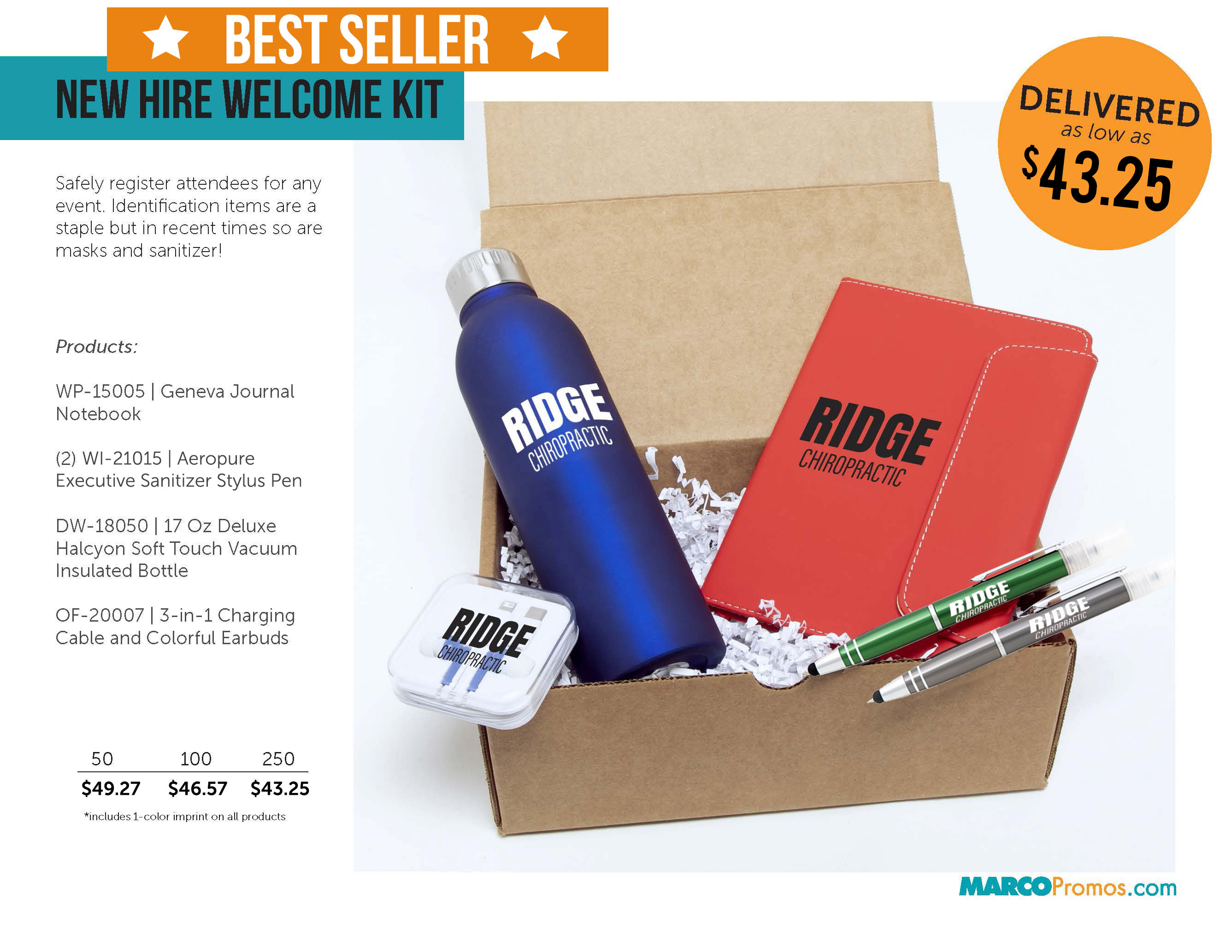 New Hire Welcome Kit Custom Promo Pack.