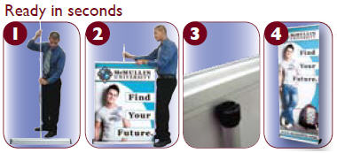 Rapid Change Retractor Banner Ready in Seconds