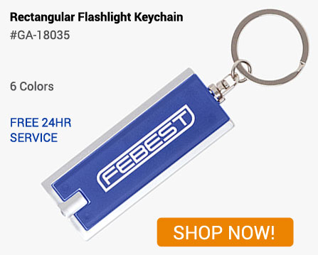 GA-18035 - Rectangular Flashlight Keychain - Shop Now!