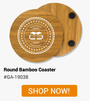 #GA-19038 - Round Bamboo Coaster - Shop Now!