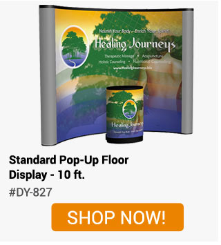 DY-827 - Standard Pop-Up Floor Display - 10 Ft. - Shop Now!